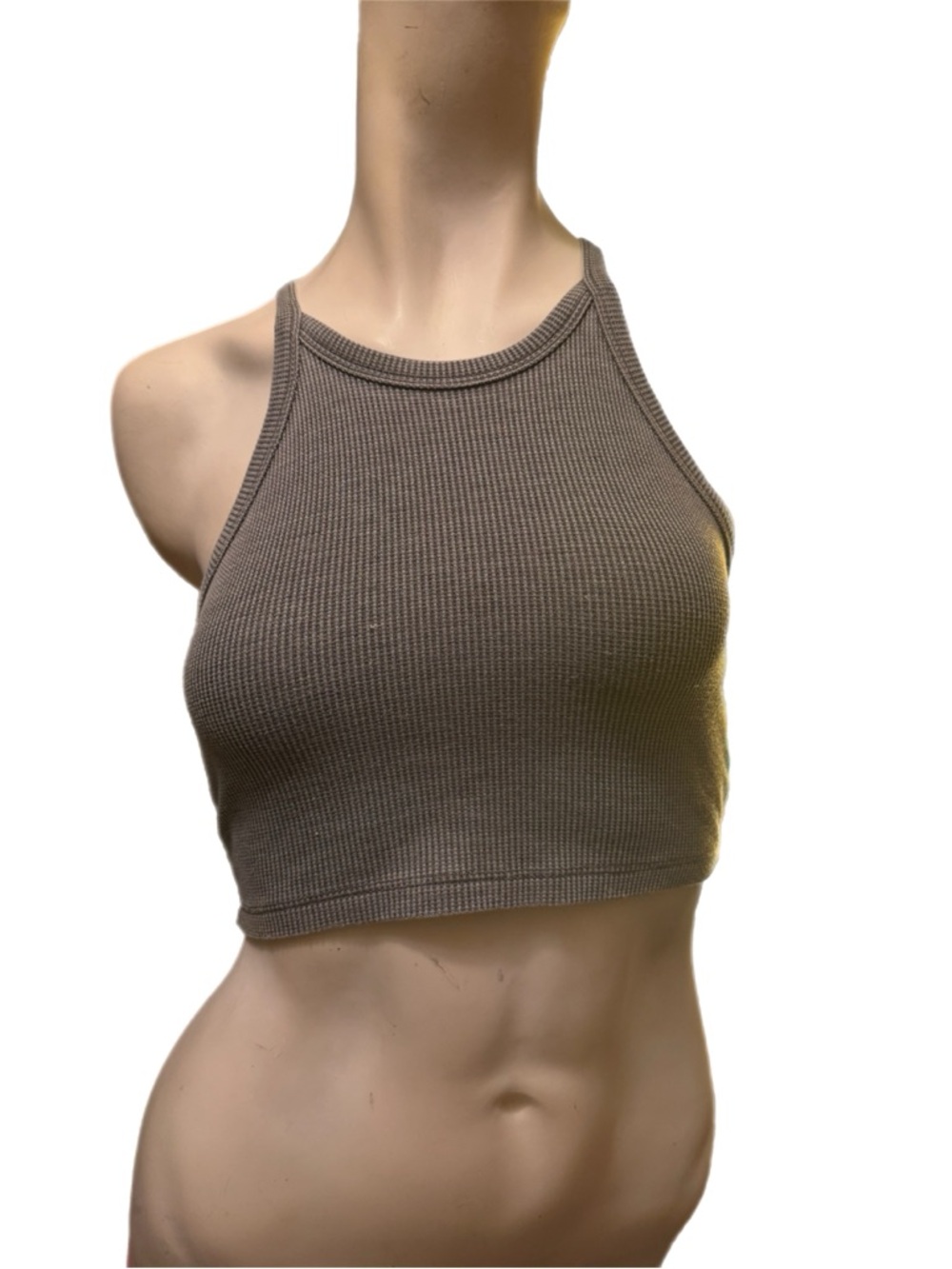 American Eagle Outfitters Ribbed Halter Crop Top